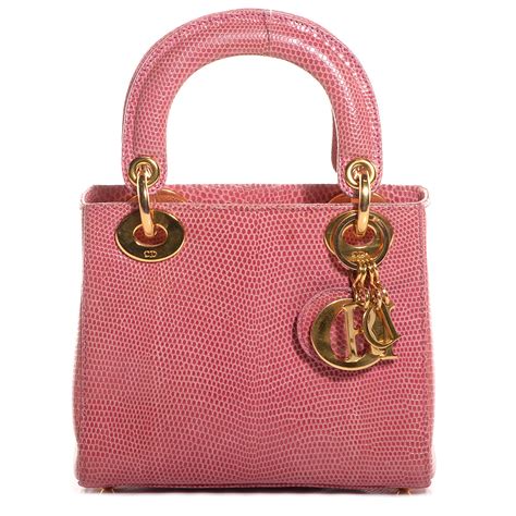 lady dior baby pink|mini lady dior lizard bag.